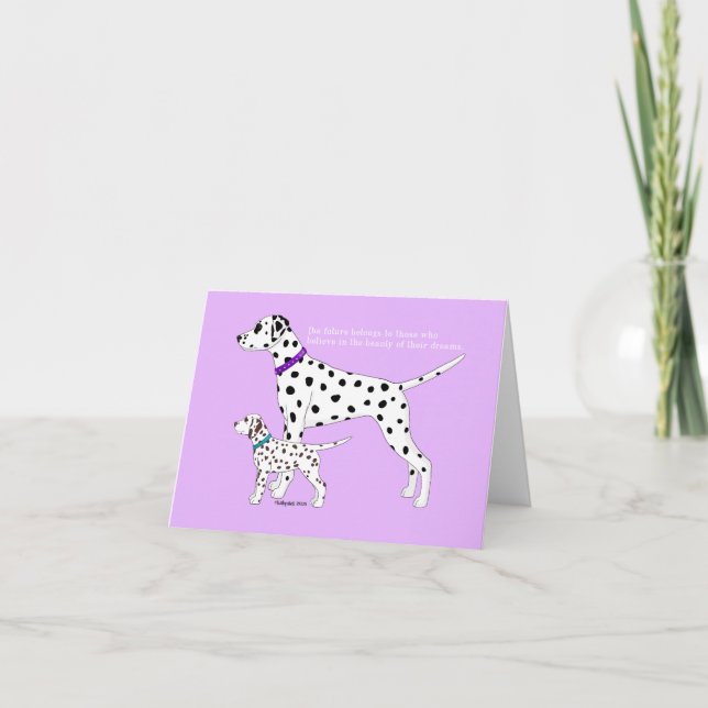 Carte De Remerciements Beaux rêves de Dalmatie (Devant)