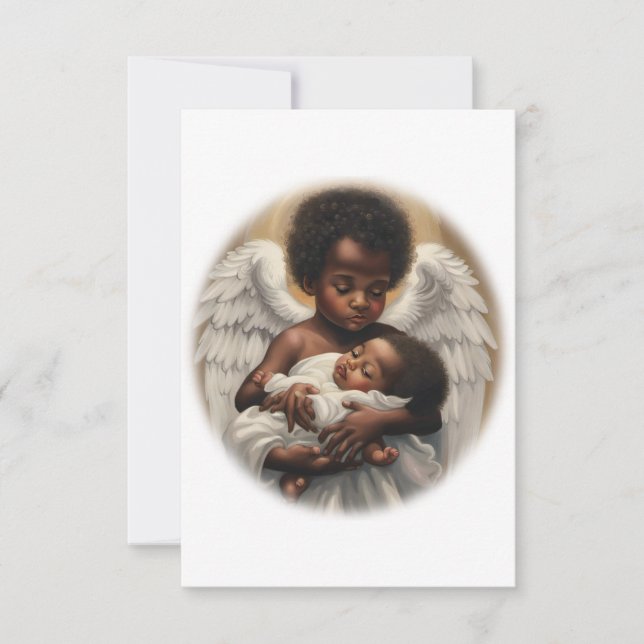 Carte De Remerciements Bébé Anges (Devant)