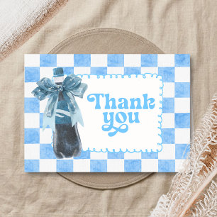 Carte De Remerciements Bébé Bleu Elle est Prête à Arriver Baby Shower
