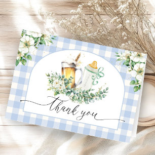 Carte De Remerciements Bébé brasse de la bière Baby Shower Garçon Remerci