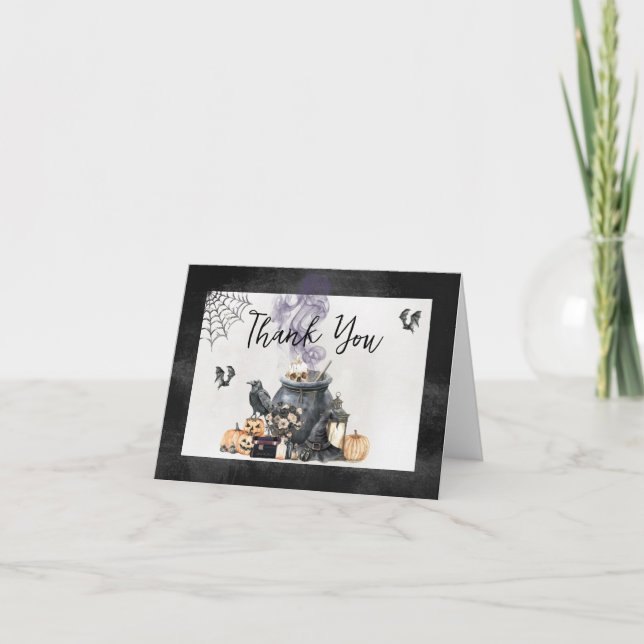 Carte De Remerciements Bébé brasse sorcière Baby shower Cauldron (Devant)