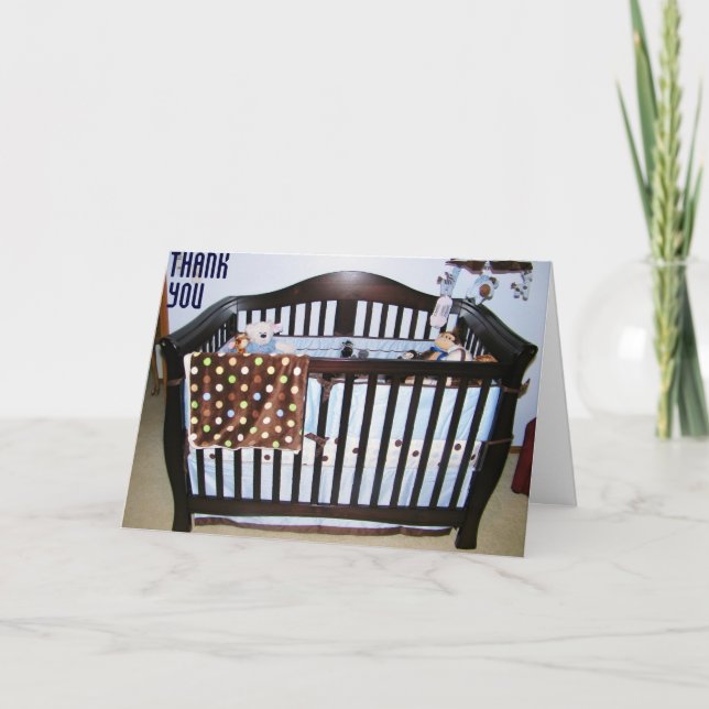 CARTE DE REMERCIEMENTS BÉBÉ CADEAU MERCI, VOUS (Devant)