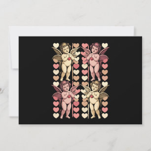 Carte De Remerciements Bébé Cupidon Coquette arc Rétro Saint-Valentin