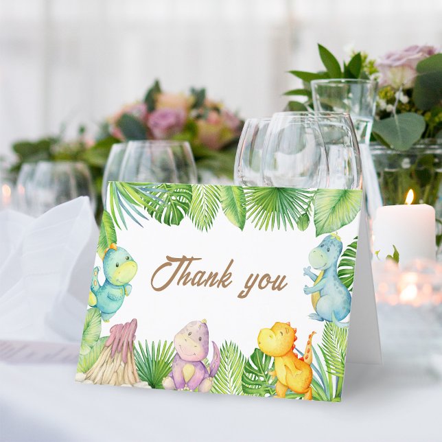 Carte De Remerciements Bébé dinosaure (Créateur téléchargé)