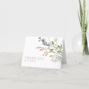 Carte De Remerciements Bébé en Fleur Fleur sauvage de printemps