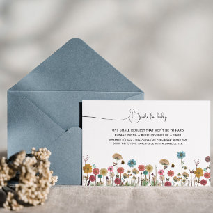 Carte De Remerciements Bébé en fleurs livres de fleurs pour baby shower b