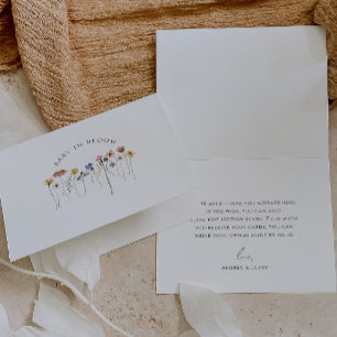 Carte De Remerciements Bébé Fleur Sauvage Colorée en Fleur Shower de Nais