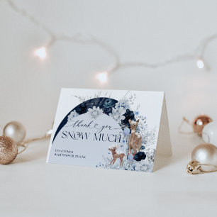 Carte De Remerciements Bébé froid en dehors du Baby shower de cerfs flora