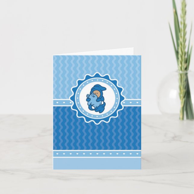 Carte de remerciements bébé garçon (Devant)