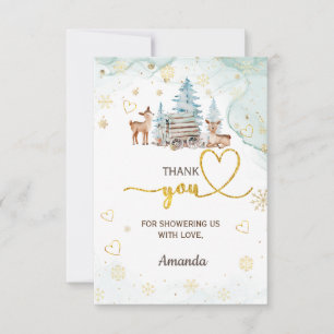 Carte De Remerciements Bébé il fait froid dehors Shower Bébé à l'aquarell