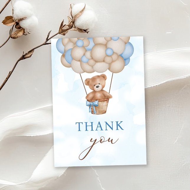Carte De Remerciements Bébé Ours en Peluche (Créateur téléchargé)
