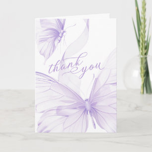 Carte De Remerciements Bébé Papillon Violet Shower Pliable