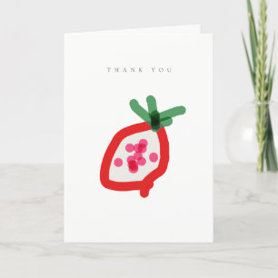 Carte De Remerciements Bébé Shower de Fruit de Dragon Dessiné à la Main p