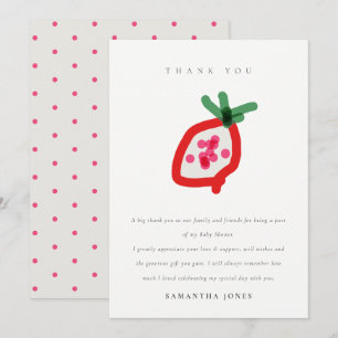 Carte De Remerciements Bébé Shower de Fruit de Dragon Dessiné à la Main p