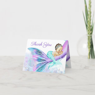 Carte De Remerciements Bébé sirène Shower