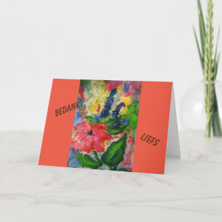 Carte De Remerciements Bedankt kunst - kaart