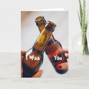 Carte De Remerciements Beer Lover Boyfriend Girlfriend Missing You
