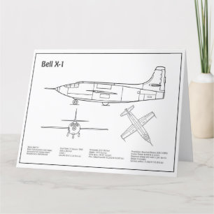 Carte De Remerciements Bell X-1 - Plan directeur de l'avion BD