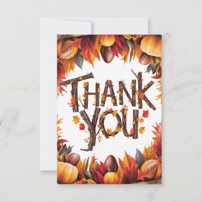 Carte De Remerciements Belle Automne Rêvée (Devant)