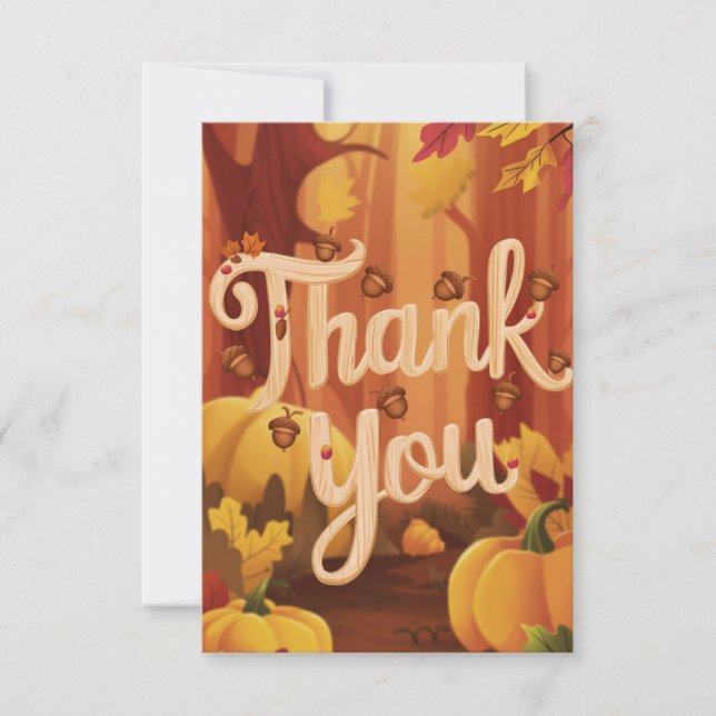 Carte De Remerciements Belle Automne Rêvée (Devant)