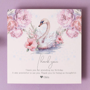 Carte De Remerciements Belle Dusty rose Ballerina Anniversaire