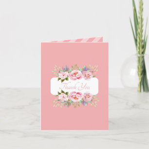 Carte De Remerciements Belle Fleur Rose