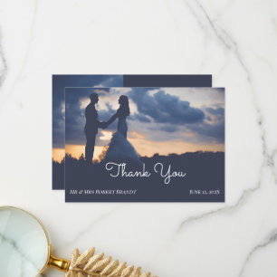 Carte De Remerciements Belle photo Mariage