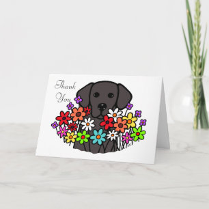 Carte De Remerciements Belle Soul Black Labrador Illustration