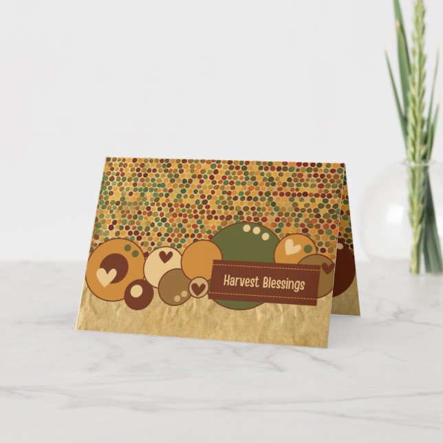 Carte De Remerciements Bénédictions de récolte (Devant)