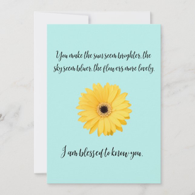 Carte De Remerciements Béni de vous connaître (Devant)