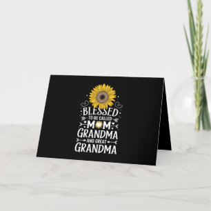 Carte De Remerciements Béni D'Être Appelé Maman Grand-Mère Grand Tourneso