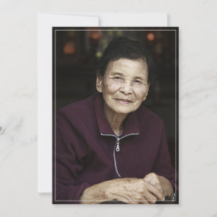 Carte De Remerciements Bereavity Sympathy Memorial Funeral Photo personna