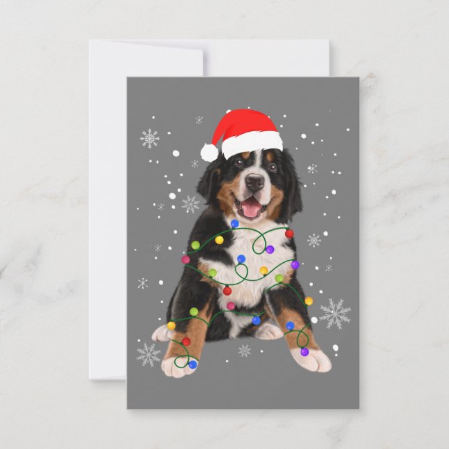 Carte De Remerciements Berese Mountain Dog Lights Christmas Matching Fam (Devant)