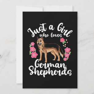 Carte De Remerciements Berger Allemand Juste Une Fille Qui Aime