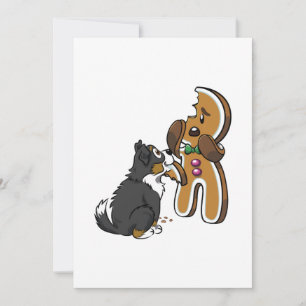 Carte De Remerciements Bernese Mountain Dog Pain d'épice Homme Noël