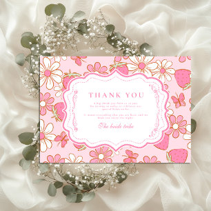 Carte De Remerciements Berry en fleurs Fête des mariées