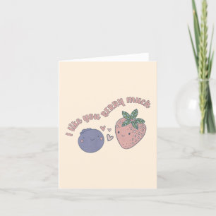 Carte De Remerciements Berry Pun : Je Vous Aime Beaucoup Berry
