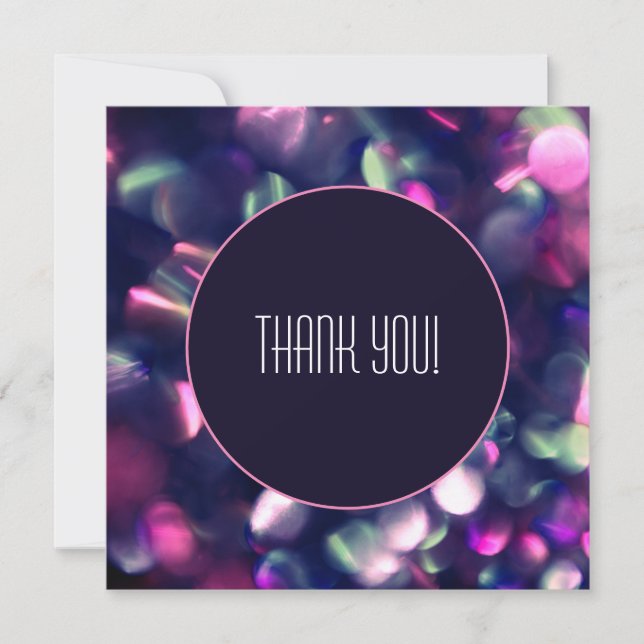 Carte de remerciements, Berry Sparkle Design (Devant)