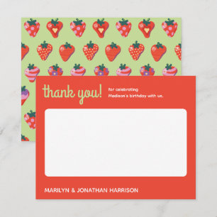 Carte De Remerciements Berry Special Anniversaire Fraise - Kiwi