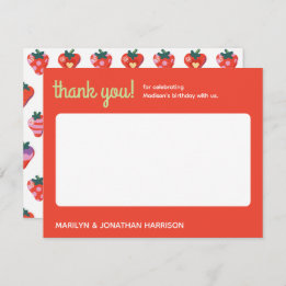 Carte De Remerciements Berry Special Strawberry Anniversaire