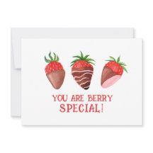 Berry Special Valentine Card, fraise