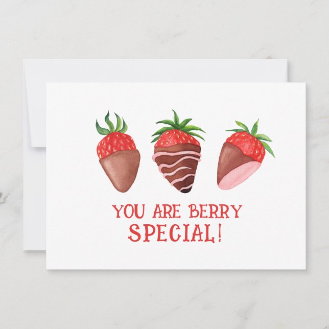 Carte De Remerciements Berry Special Valentine Card, fraise (Devant)