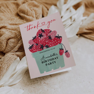 Carte De Remerciements Berry Sweet 1er anniversaire