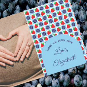 Carte De Remerciements Berry Sweet Baby shower