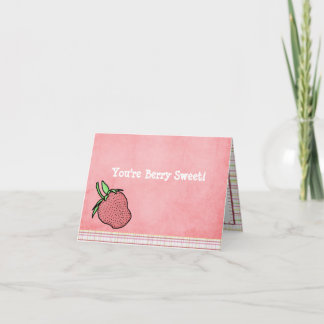 Carte De Remerciements Berry Sweet Folded Notecard