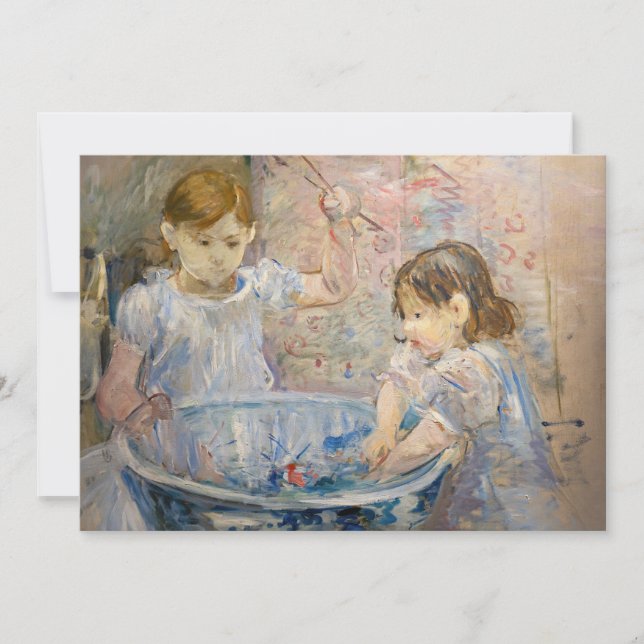 Carte De Remerciements Berthe Morisot - Enfants dans le bassin (Devant)