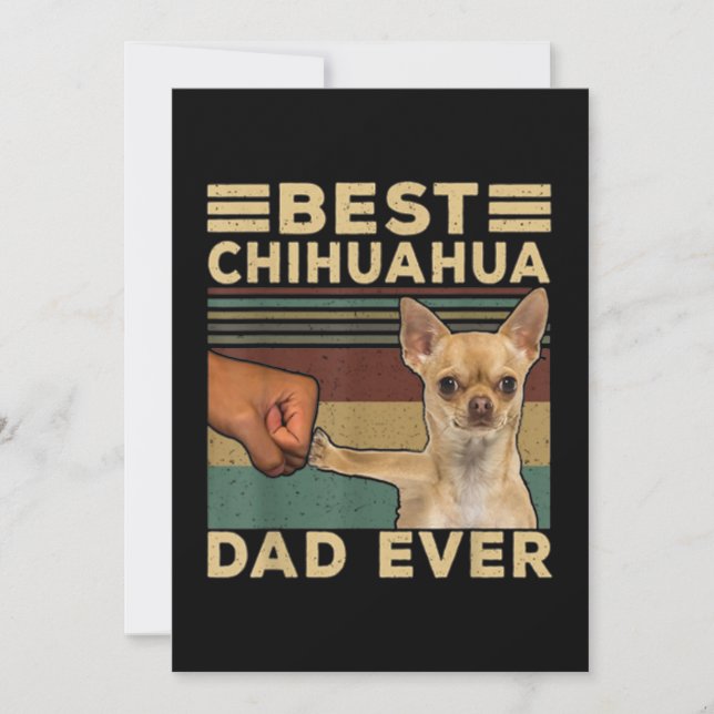 Carte De Remerciements Best Chihuahua Dad Ever (Devant)