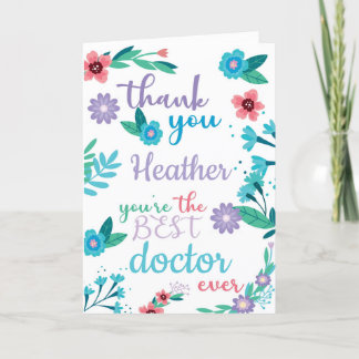Carte De Remerciements Best Doctor Ever Thank You Card
