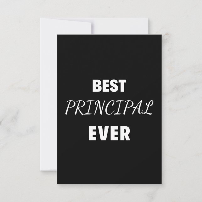 Carte De Remerciements Best Principal Ever (Devant)