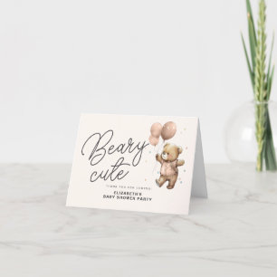 Carte De Remerciements Beurre en peluche mignonne Baby shower doux